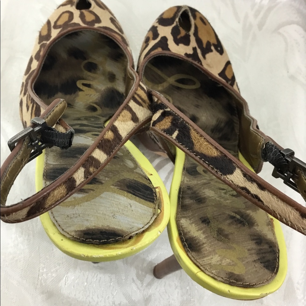 Sam Edelman S. Novato Cheetah Platform Slingback Heels - Picture 10 of 16